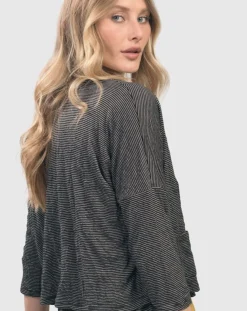 Women Alembika Jackets<Linea Crinkle Crop Cardy, Black