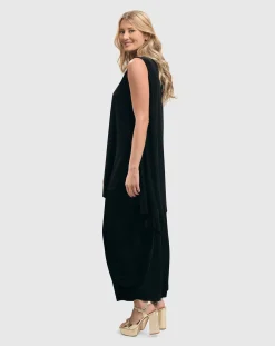 Women Alembika Tops & Tunics<Liv Sleeveless Tunic Top, Black Grid