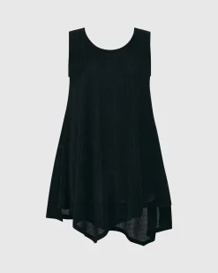 Women Alembika Tops & Tunics<Liv Sleeveless Tunic Top, Black Grid