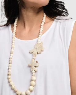 Women Alembika Accessories<Lotus Bead Necklace, Oat