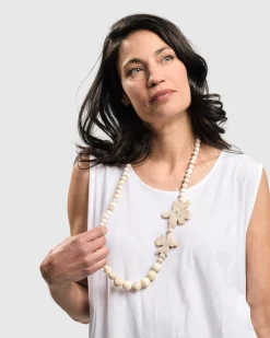 Women Alembika Jewelry<Lotus Bead Necklace, Oat