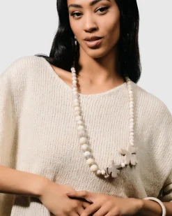 Women Alembika Jewelry<Lotus Bead Necklace, Oat