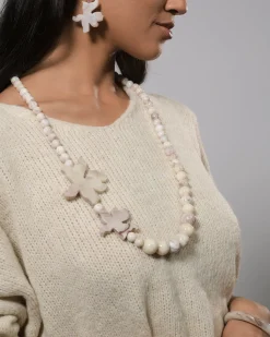 Women Alembika Jewelry<Lotus Bead Necklace, Oat