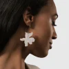 Women Alembika Accessories<Lotus Dangle Earrings, Oat