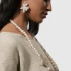 Women Alembika Accessories<Lotus Hook & Bead Earrings, Oat
