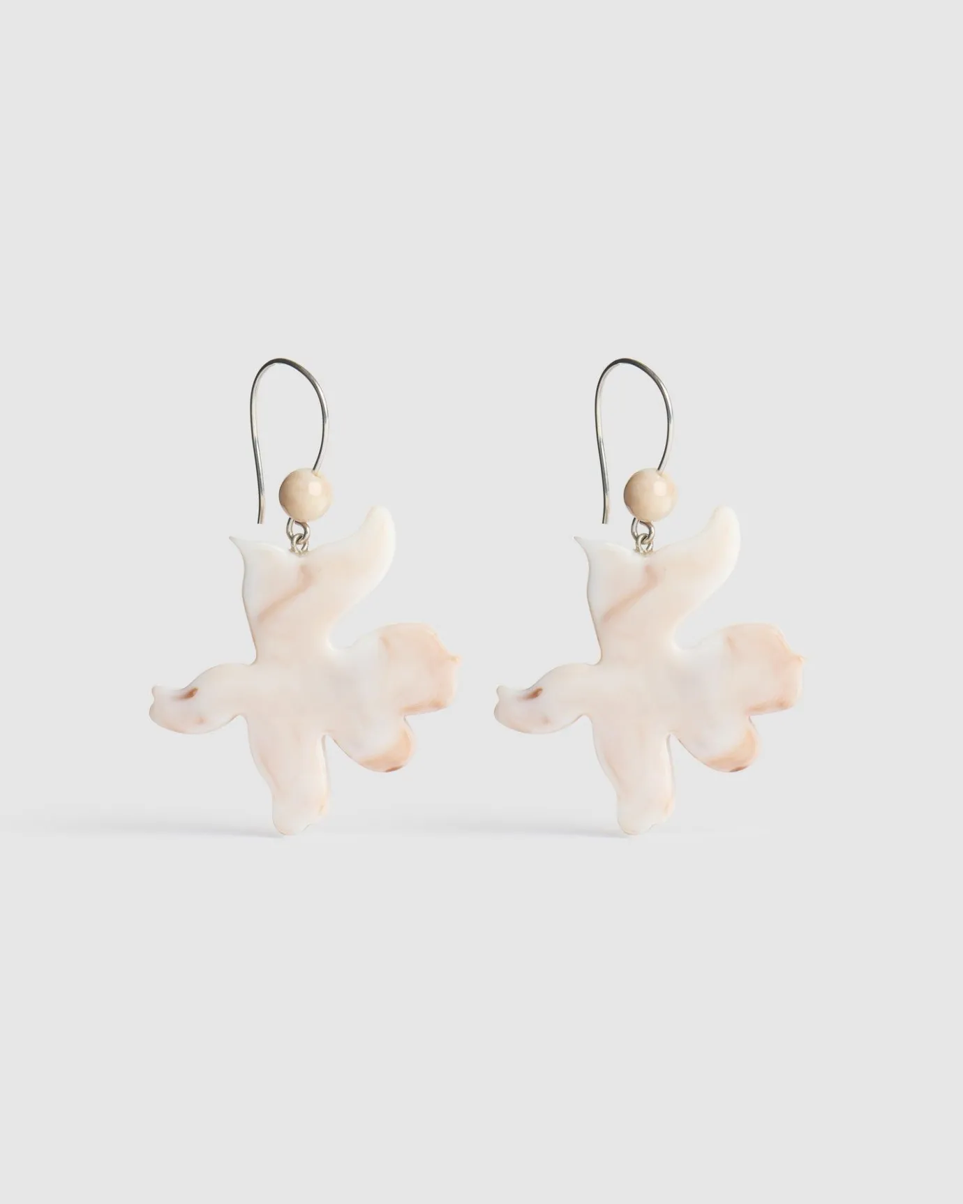 Women Alembika Accessories<Lotus Hook & Bead Earrings, Oat
