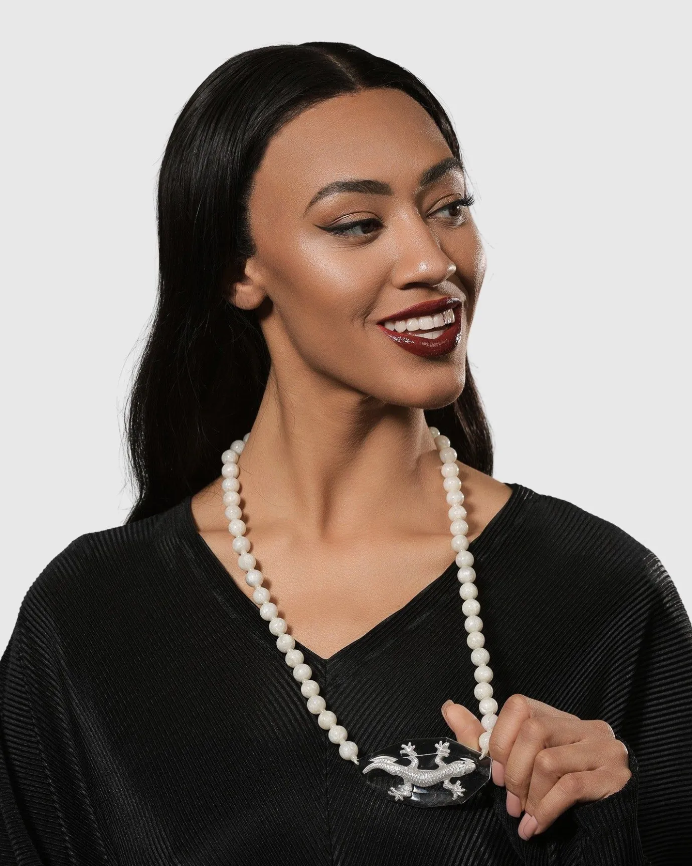 Women Alembika Accessories<Lucky Bead Necklace, Frost