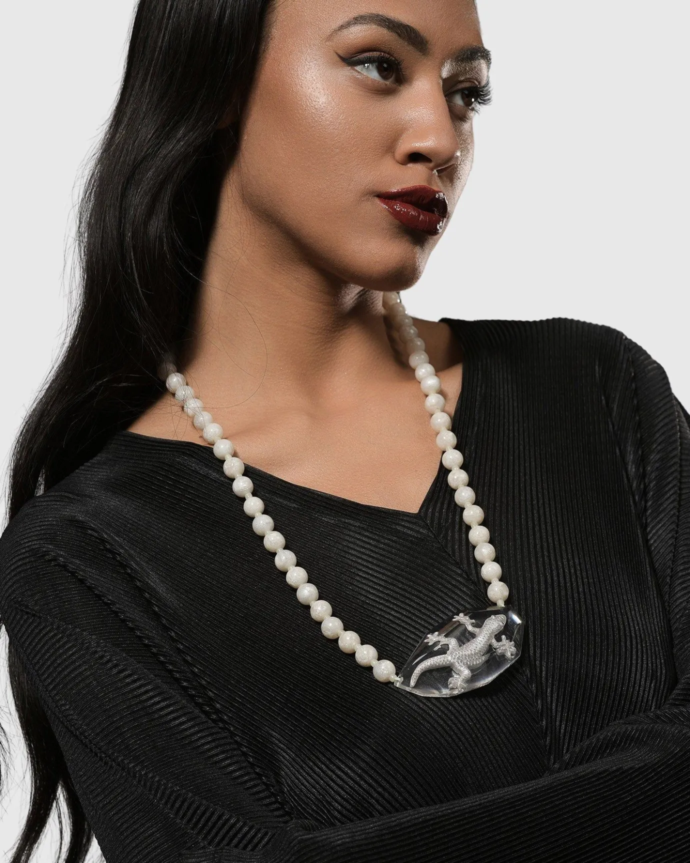 Women Alembika Accessories<Lucky Bead Necklace, Frost