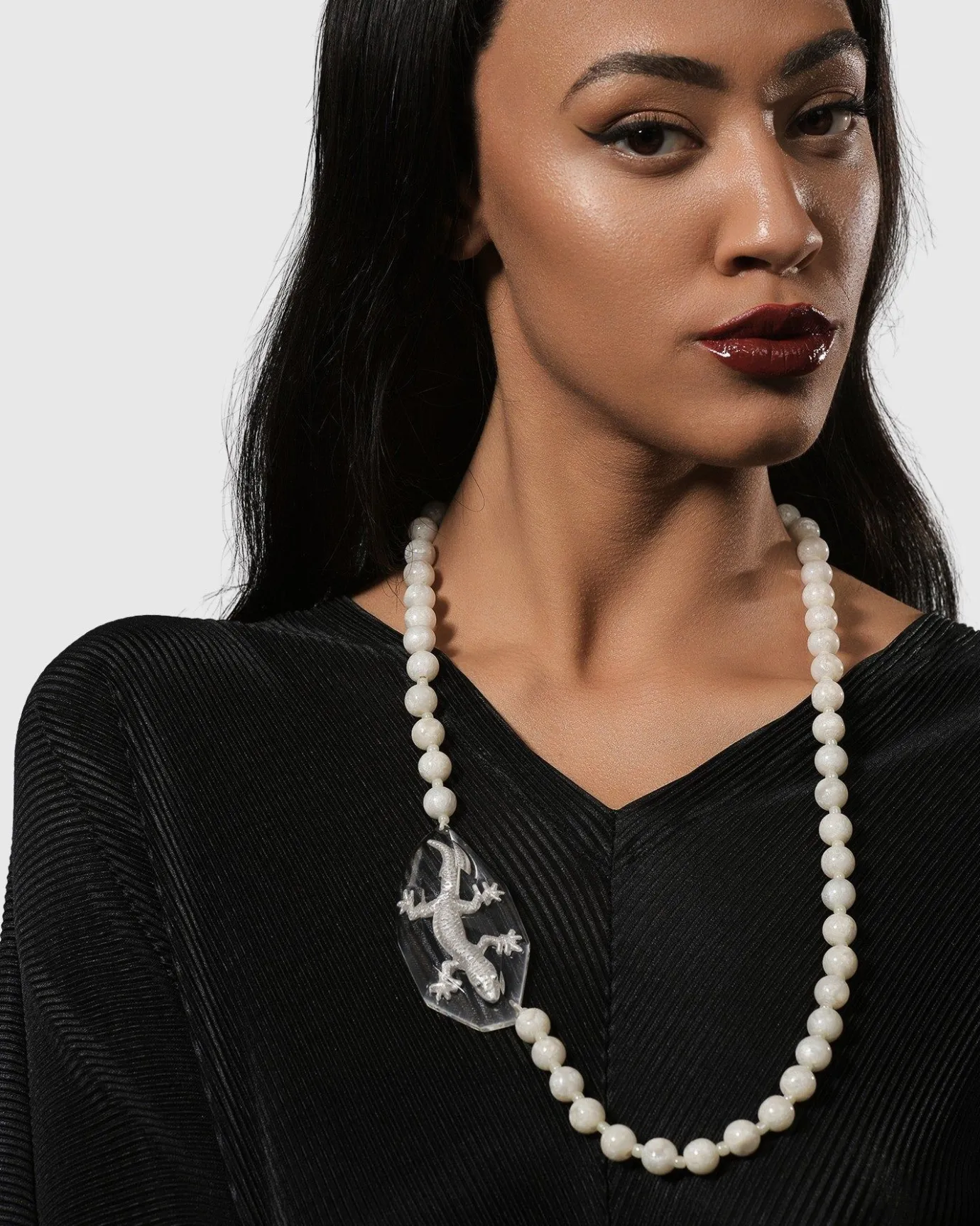 Women Alembika Accessories<Lucky Bead Necklace, Frost