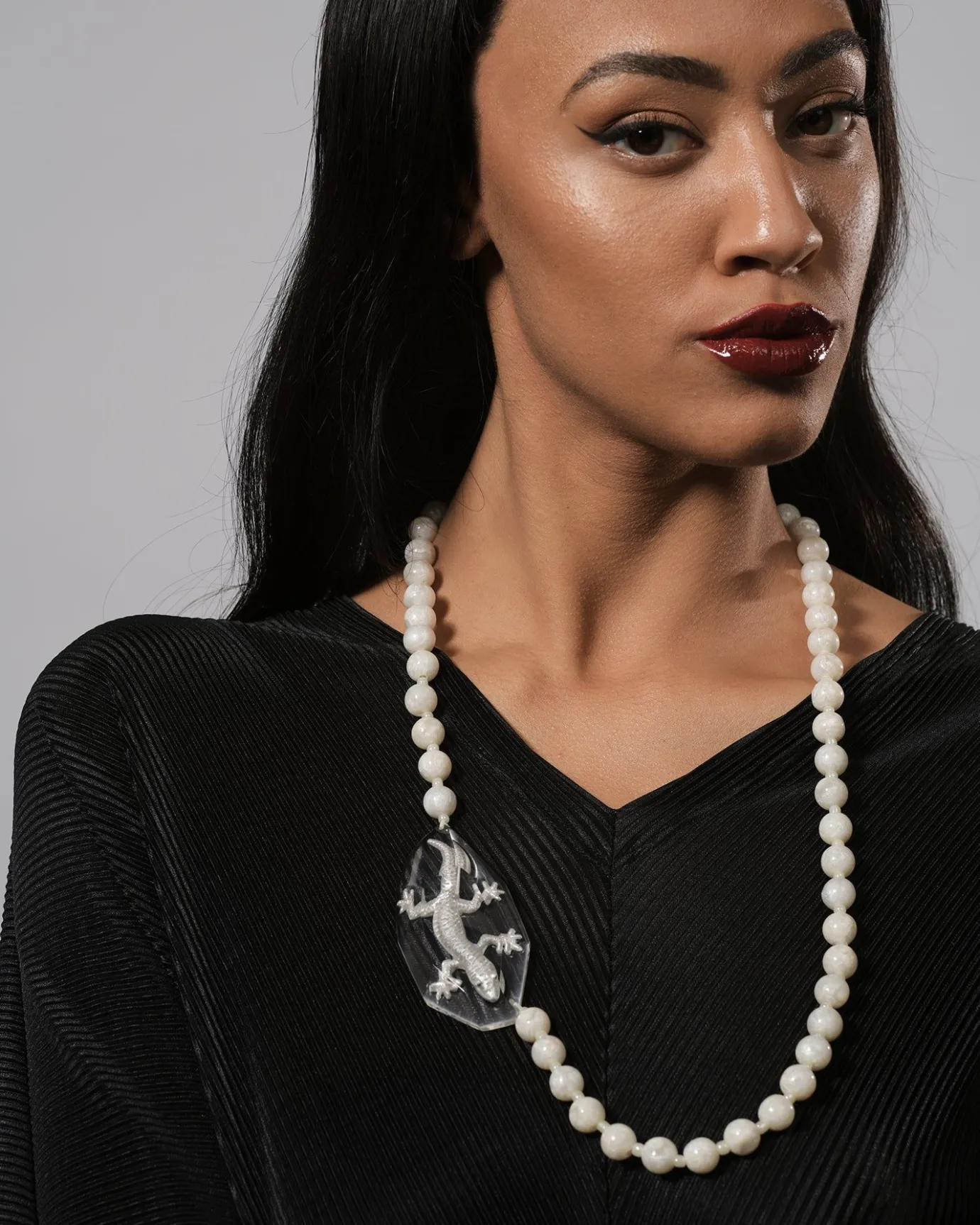 Women Alembika Accessories<Lucky Bead Necklace, Frost