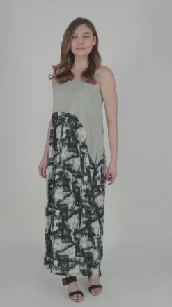 Women Alembika Dresses<Marble Crinkle Tank Dress, Black