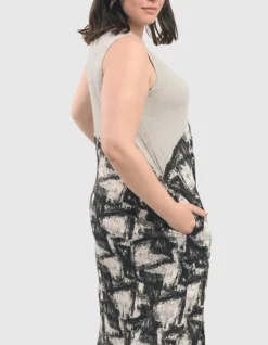 Women Alembika Dresses<Marble Crinkle Tank Dress, Black