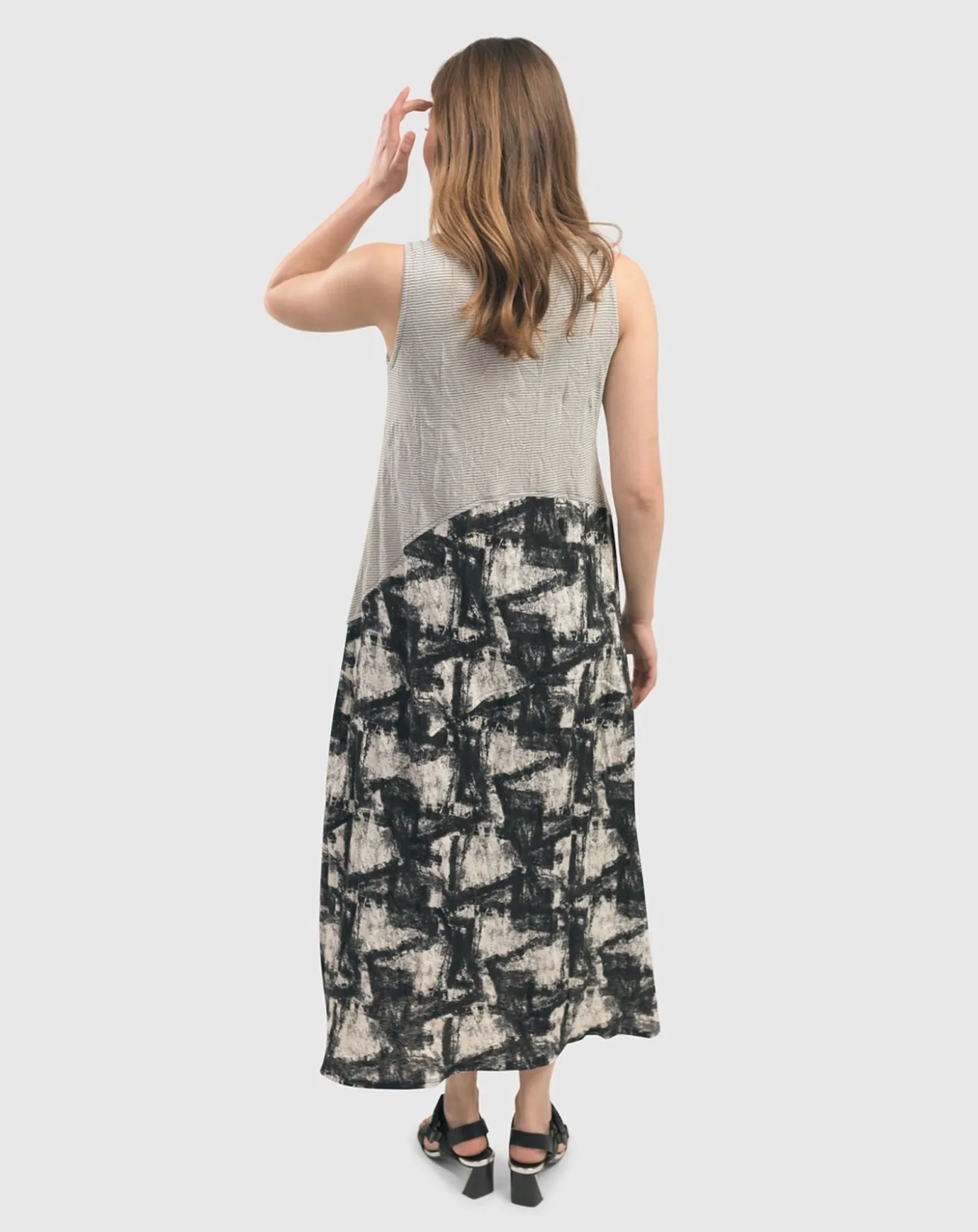 Women Alembika Dresses<Marble Crinkle Tank Dress, Black