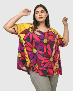 Women Alembika Tops & Tunics<Marigold Trapeze Top, Bouquet
