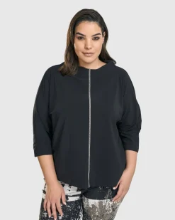 Women Alembika Plus<Matrix Boxy Top, Black