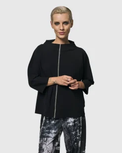 Women Alembika Plus<Matrix Boxy Top, Black