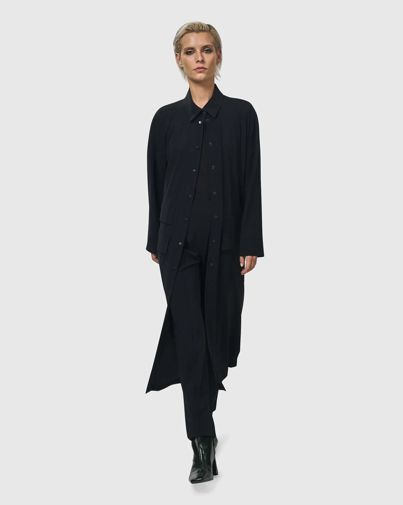 Women Alembika Jackets<Matrix Duster, Black