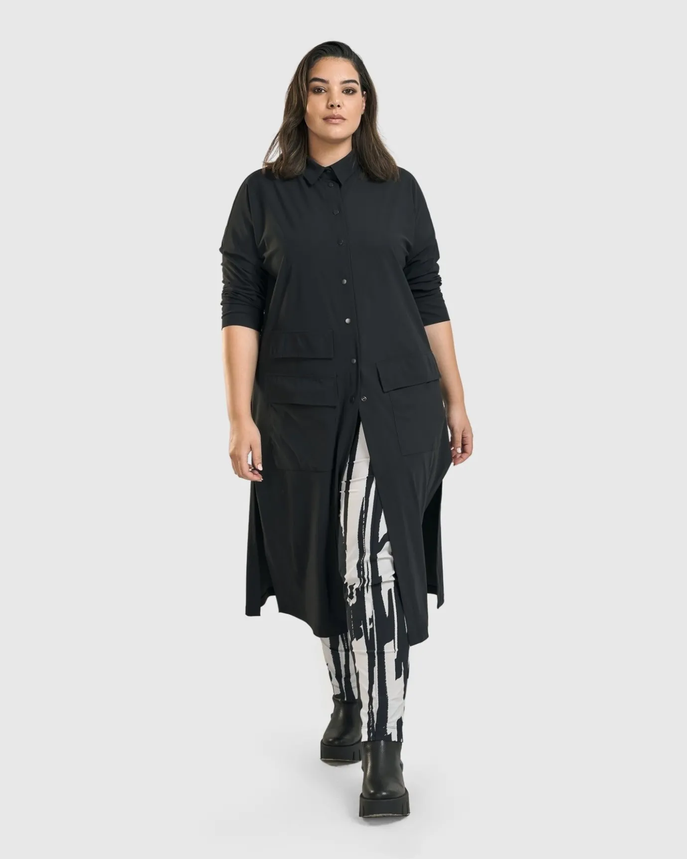 Women Alembika Jackets<Matrix Duster, Black