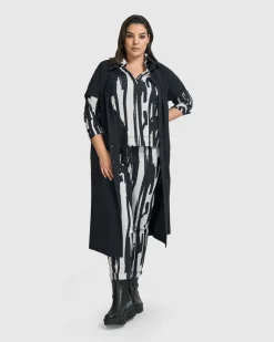 Women Alembika Jackets<Matrix Duster, Black