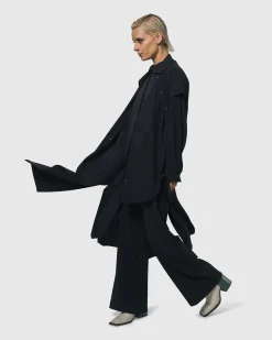 Women Alembika Plus<Matrix Short Sleeve Duster, Black