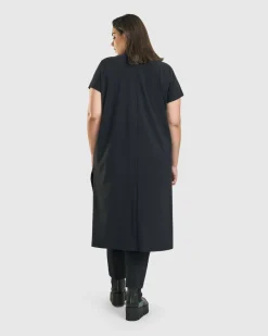 Women Alembika Jackets<Matrix Short Sleeve Duster, Black