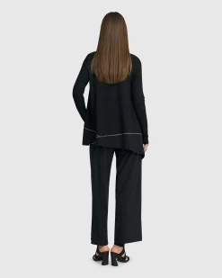 Women Alembika Plus<Mazzy Mockneck Top, Black