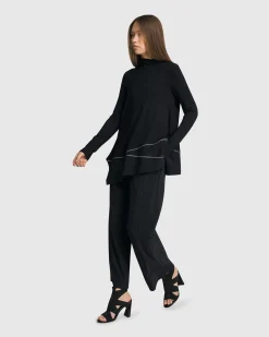 Women Alembika Tops & Tunics<Mazzy Mockneck Top, Black