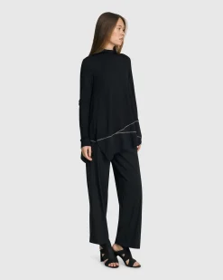 Women Alembika Tops & Tunics<Mazzy Mockneck Top, Black