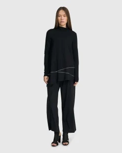 Women Alembika Tops & Tunics<Mazzy Mockneck Top, Black
