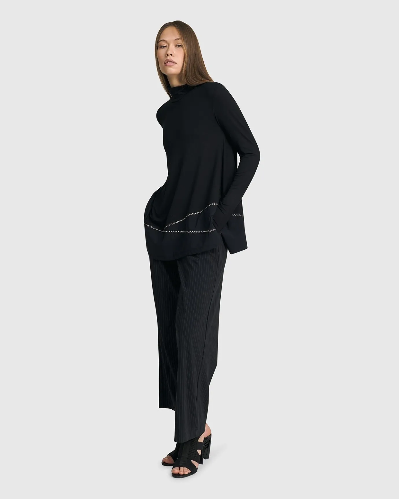 Women Alembika Tops & Tunics<Mazzy Mockneck Top, Black