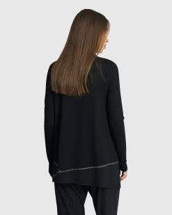 Women Alembika Tops & Tunics<Mazzy Mockneck Top, Black