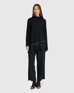 Women Alembika Tops & Tunics<Mazzy Mockneck Top, Black