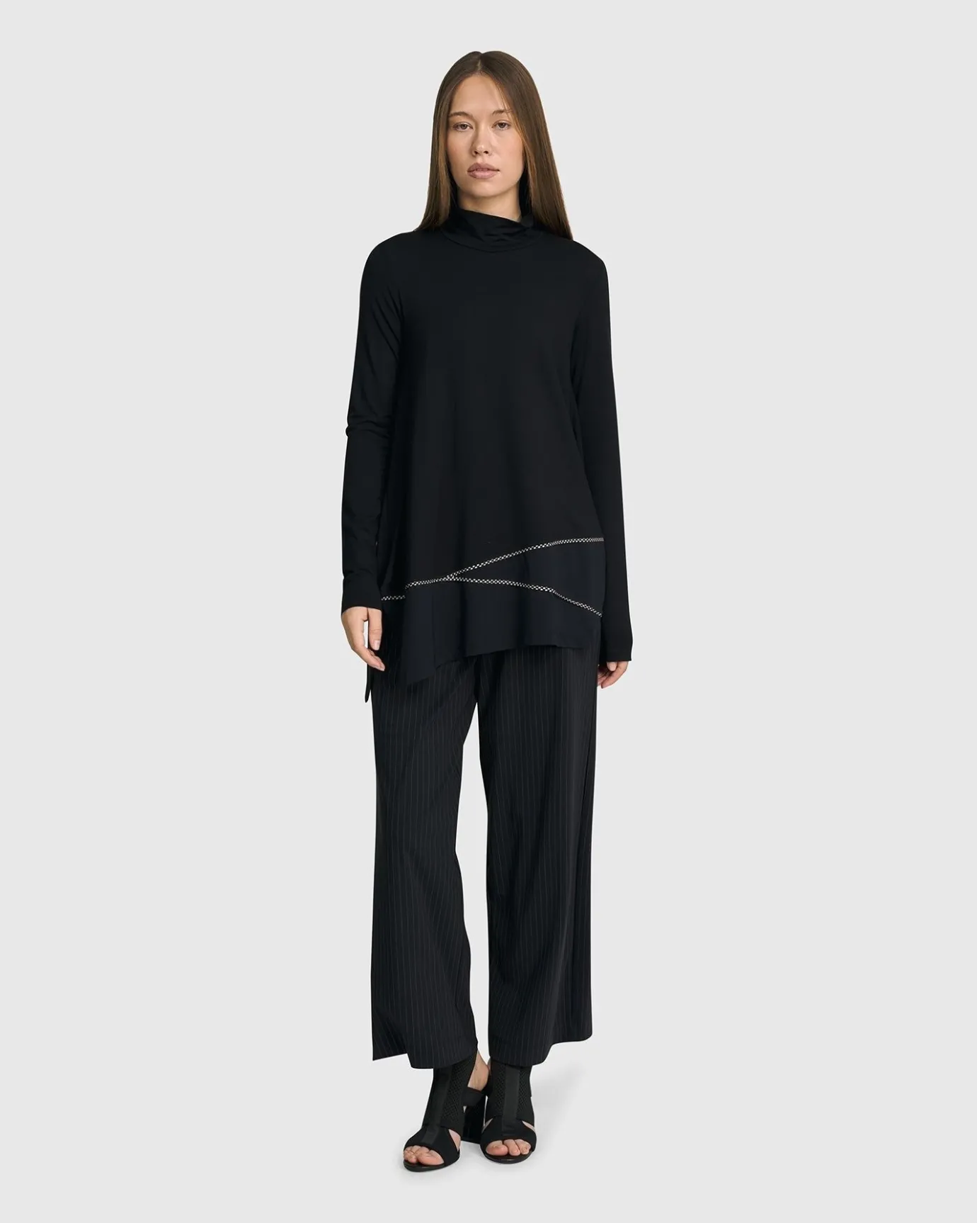 Women Alembika Tops & Tunics<Mazzy Mockneck Top, Black