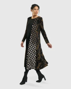 Women Alembika Plus<Medallion A-Line Dress, Gold