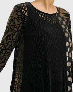 Women Alembika Dresses<Medallion A-Line Dress, Gold