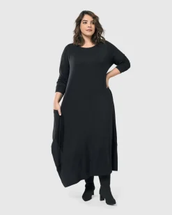 Women Alembika Dresses<Midnight Maxi Dress, Black