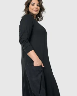 Women Alembika Dresses<Midnight Maxi Dress, Black