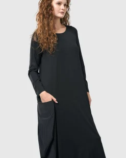 Women Alembika Dresses<Midnight Maxi Dress, Black