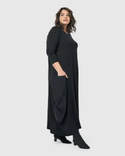 Women Alembika Dresses<Midnight Maxi Dress, Black