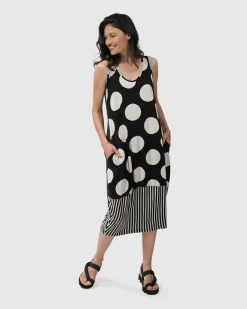 Women Alembika Dresses<Minnie Sleeveless Midi Dress Mono