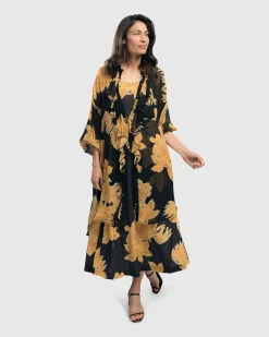 Women Alembika Dresses<Molokai Sleeveless Swing Maxi Dress, Gold