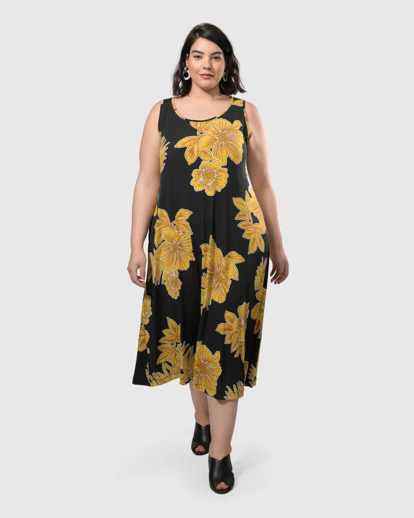 Women Alembika Dresses<Molokai Sleeveless Swing Maxi Dress, Gold