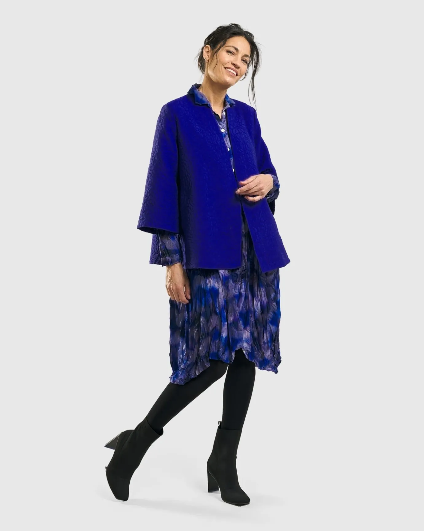 Women Alembika Jackets<Monarch A-Line Jacket, Royal