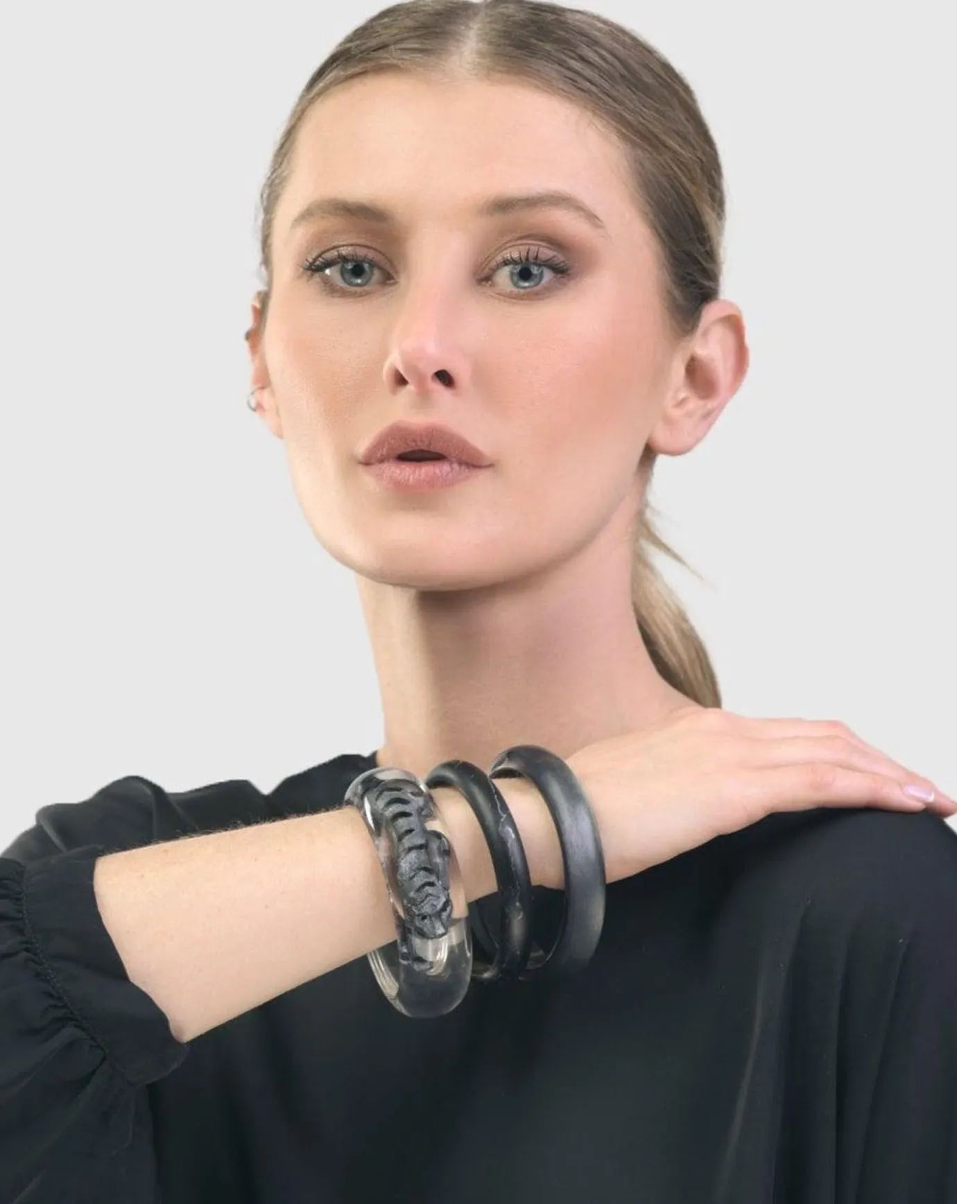 Women Alembika Accessories<Monochrome Bangle Bracelet, Marble