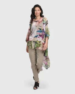 Women Alembika Tops & Tunics<Moonflower Hi Lo Tunic Top, Bouquet