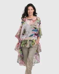 Women Alembika Tops & Tunics<Moonflower Hi Lo Tunic Top, Bouquet