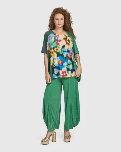 Women Alembika Pants & Skirts<Morning Dew Punto Pants, Green