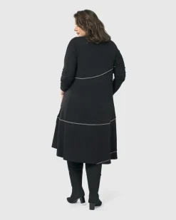 Women Alembika Dresses<Nightingale Pullover Midi Dress, Black
