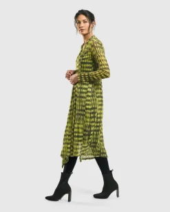 Women Alembika Dresses<Nirvana A-Line Dress, Yellow