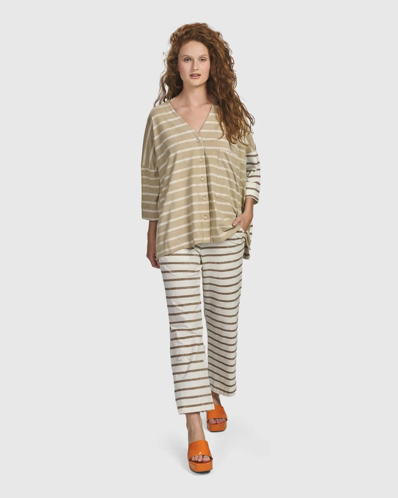 Women Alembika Pants & Skirts<Oasis Slim Pants, Cream
